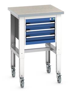 Bott 3 Drawer Adjustable Lino Workstand 750x750x840-1140mm H Mobile Moveable Production Line  Component Workstands 48/41003529.11 Bott 3 Drawer Adjustable Lino Workstand 750x750x840 1140mm H.jpg